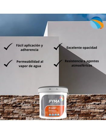 PYMA Revestimiento P-500 Fachadas 15 L | Revestimiento acrílico exterior