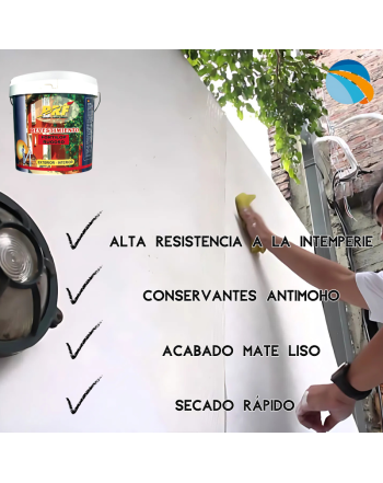PRF Revestimiento Liso Blanco 15 L | Revestimiento acrílico exterior