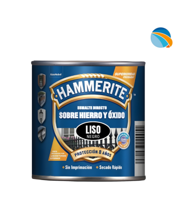 HAMMERITE Esmalte Liso Brillante – 250 ml | Pintura metálica