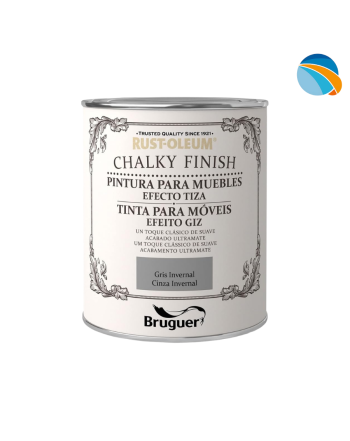 CHALK PAINT Pintura Efecto Tiza Gris Invernal – 750 ml