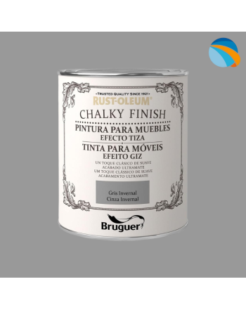 CHALK PAINT Pintura Efecto Tiza Gris Invernal – 750 ml