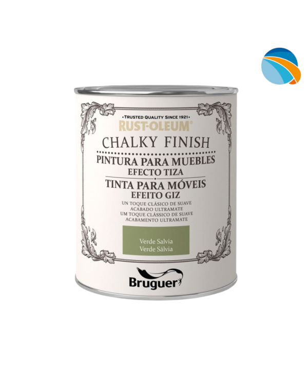 CHALK PAINT Pintura Efecto Tiza Verde Salvia – 750 ml