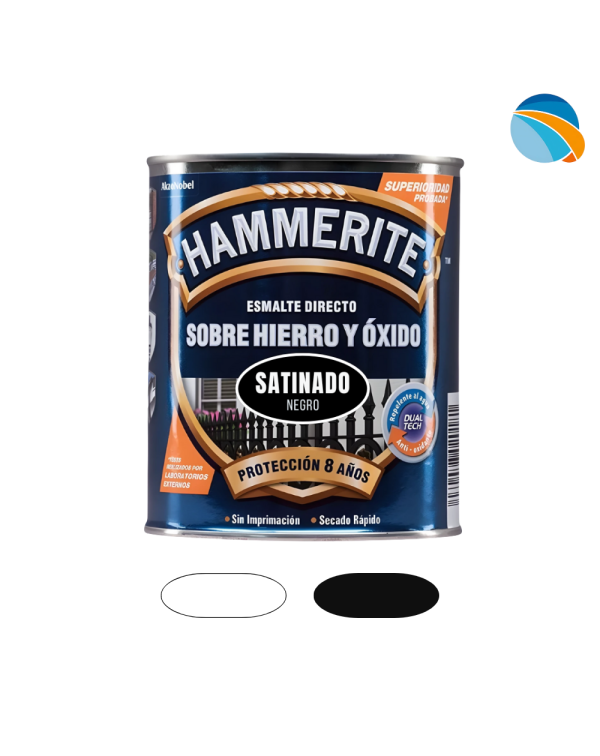 HAMMERITE Esmalte Satinado – 250 ml y 750ml | Pintura metálica